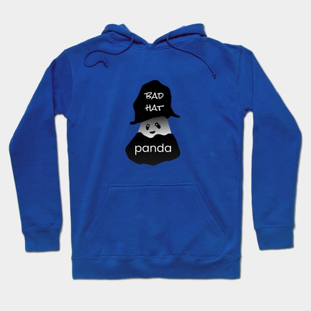 Bad Hat Panda - Funny Panda Design Hoodie by Davey's Designs